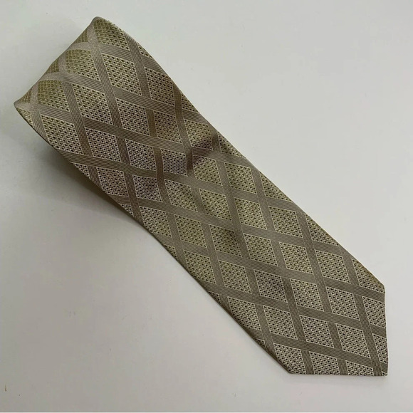 2/$30 FRATELLI Neutral Woven Handmade Italian Silk Tie - Picture 12 of 13